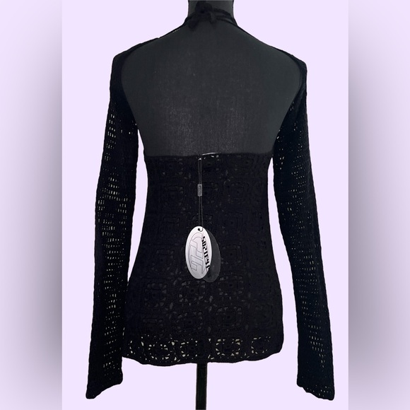 POSTER GRL / DOLLS KILL Crochet Knit Halter Top/Dress with Shrug - Picture 4 of 7